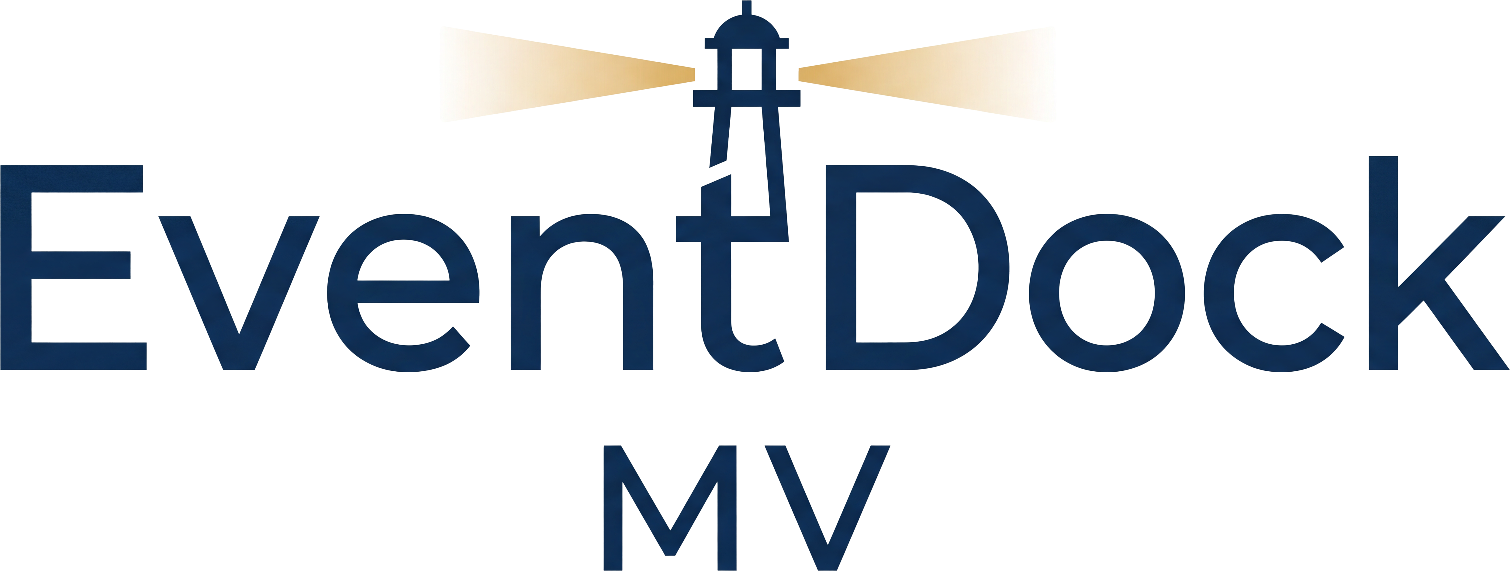 EventDock MV Logo - Leuchtturm und Schriftzug